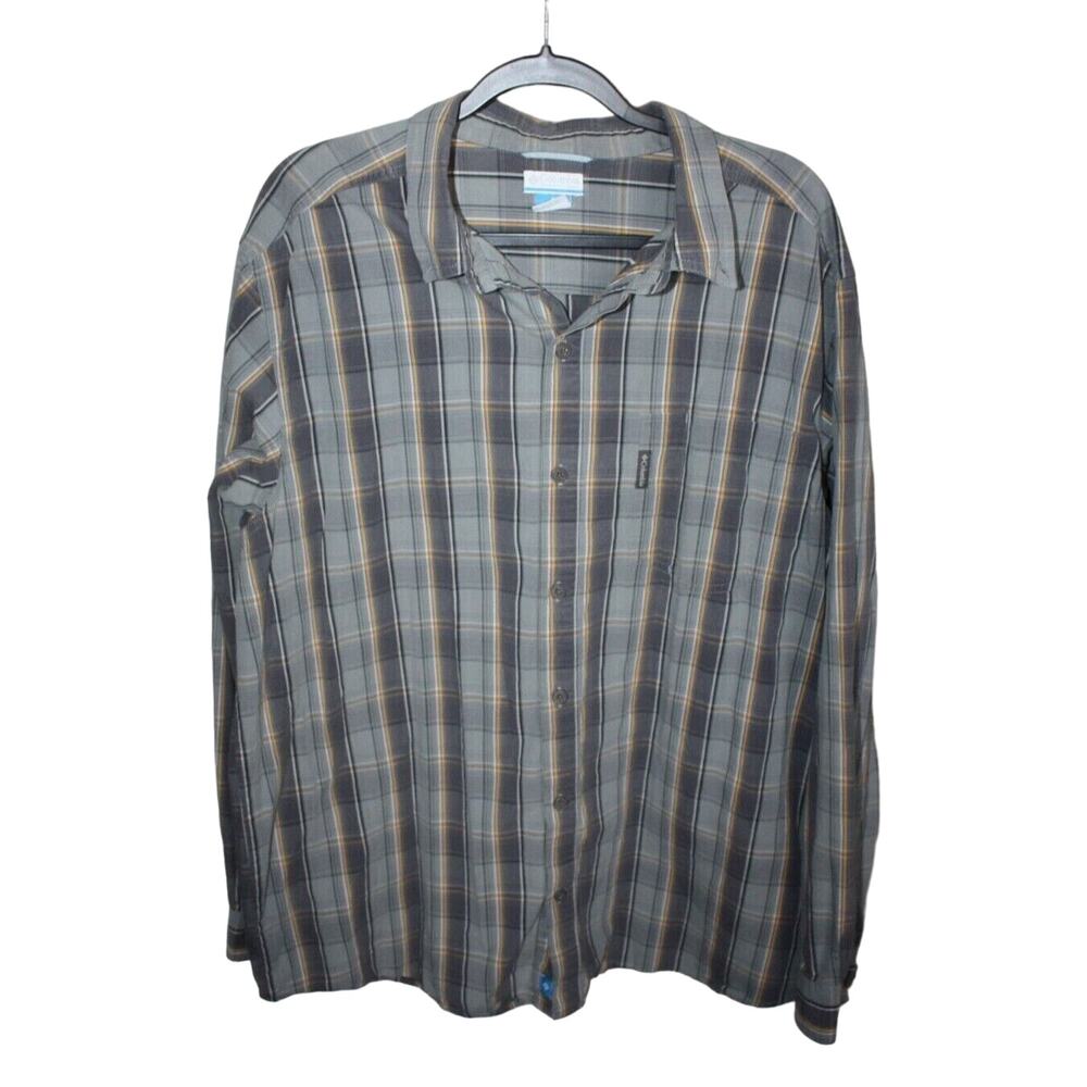 Columbia Men's XL Button Down Casual Shirt Utility Long‎ Sleeve Stripped